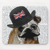 British Bulldog en Bowler Pet Muismat (Voorkant)