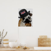 British Bulldog en Bowler Pet Poster (Keuken)