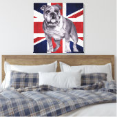 British Bulldog - Engels Bulldog Canvas Afdruk (Insitu (Slaapkamer))