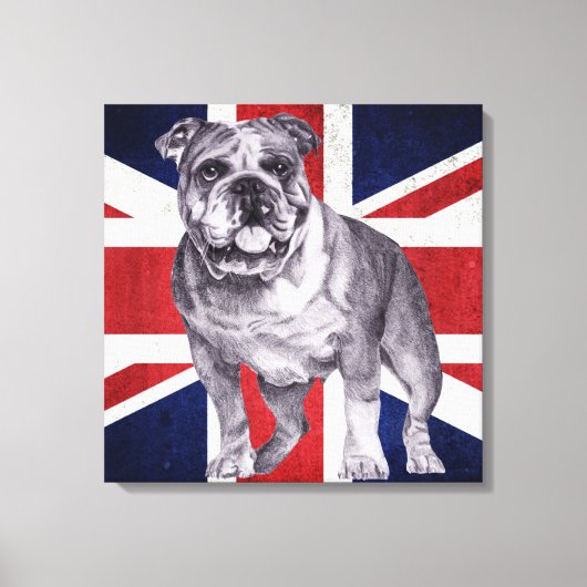 British Bulldog - Engels Bulldog Canvas Afdruk (Voorkant)