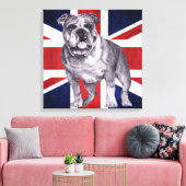 British Bulldog - Engels Bulldog Canvas Afdruk (Insitu (Woonkamer))