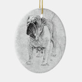 British Bulldog Keramisch Ornament (Rechts)