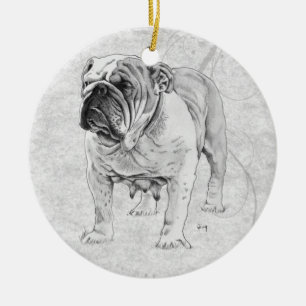 British Bulldog Keramisch Ornament
