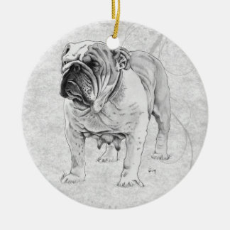 British Bulldog Keramisch Ornament