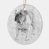 British Bulldog Keramisch Ornament (Links)