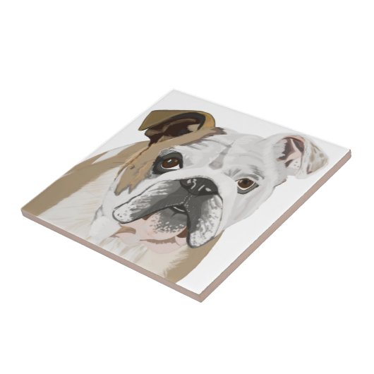 British Bulldog met Union Jack Tegeltje (Zijkant)