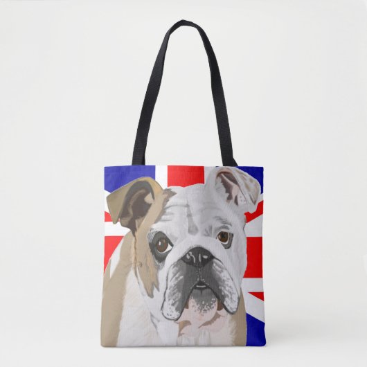 British Bulldog met Union Jack Tote Bag (Voorkant)