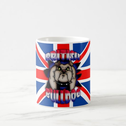 British Bulldog Mok, met Union Jack Koffiemok (Center)
