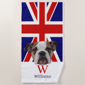 BRITISH BULLDOG Monogram Beach Towel Strandlaken (Voorkant)