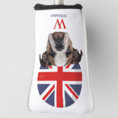 BRITISH BULLDOG Monogram Golf Head Hoesje Golfheadcover (Draai 90)