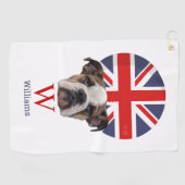 BRITISH BULLDOG Monogram Golfhanddoek (Horizontaal)