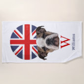 BRITISH BULLDOG Monogram Strandlaken (Voorkant)