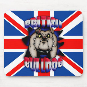 British Bulldog Mousemat Mousepad, Union Jack Muismat