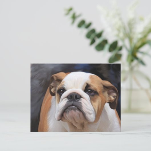 British Bulldog Puppy Briefkaart (Staand voorkant)