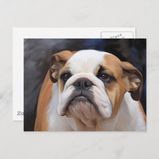 British Bulldog Puppy Briefkaart (Voorkant / Achterkant)