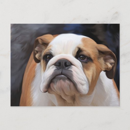 British Bulldog Puppy Briefkaart (Voorkant)