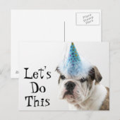 British Bulldog Puppy die een Pet van een partij b Uitnodiging Briefkaart (Voorkant / Achterkant)