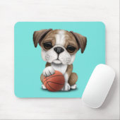 British Bulldog puppy play met honkbal Muismat (Met muis)