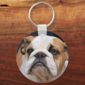 British Bulldog puppy Sleutelhanger (Voorkant)