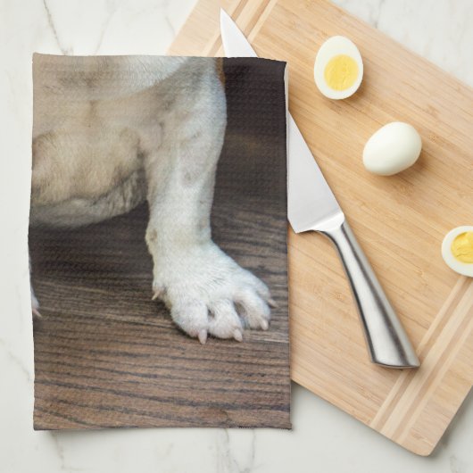 British Bulldog puppy Theedoek (Quarter Fold)