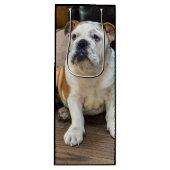 British Bulldog puppy Wijn Cadeautas (Voorkant)