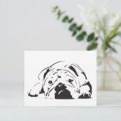 British Bulldog Stencil Briefkaart (Staand voorkant)