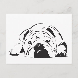 British Bulldog Stencil Briefkaart
