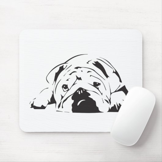 British Bulldog Stencil Muismat (Met muis)