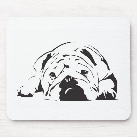 British Bulldog Stencil Muismat (Voorkant)