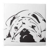 British Bulldog Stencil Tegeltje (Voorkant)