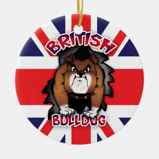 British Bulldog - Union Jack - Ornament (Voorkant)