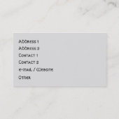 British Bulldog Visitekaartje (Achterkant)