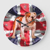 British Bulldog Wall Clock Grote Klok (Voorkant)