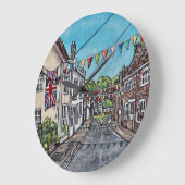 British Bunting Original Acrylic Painting Grote Klok (Hoek)