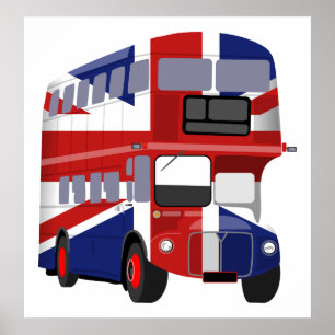 British Bus Poster