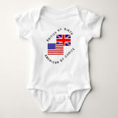 British by Birth American by Choice Romper (Voorkant)