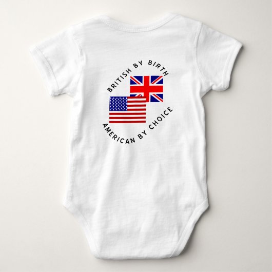 British by Birth American by Choice Romper (Achterkant)