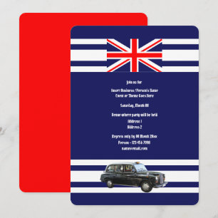 British cab Union Jack vlag Britse themafactor Kaart