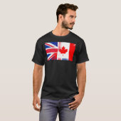 British Canadian Half Canada Half UK Flag Essentia T-shirt (Voorkant volledig)