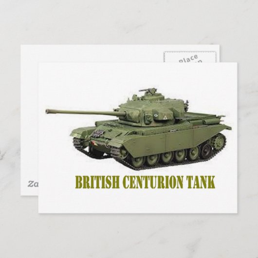 BRITISH CENTURION TANK BRIEFKAART (Voorkant / Achterkant)