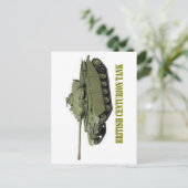 BRITISH CENTURION TANK BRIEFKAART (Staand voorkant)