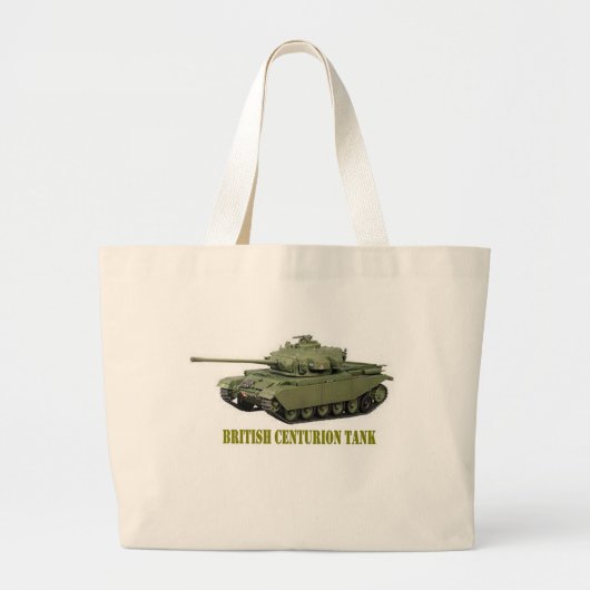 BRITISH CENTURION TANK GROTE TOTE BAG (Voorkant)