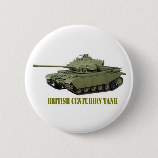 BRITISH CENTURION TANK RONDE BUTTON 5,7 CM (Voorkant)