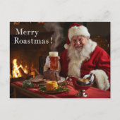 British Christmas Card with Santa Claus at Pub Feestdagenkaart (Voorkant)