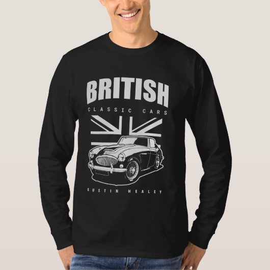 British Classic Car Austin Healey T-shirt (Voorkant)
