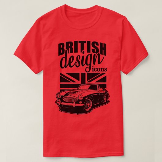 British Classic Car Austin Healey T-shirt (Design voorkant)