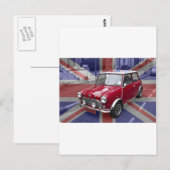 British Classic Mini car Briefkaart (Voorkant / Achterkant)