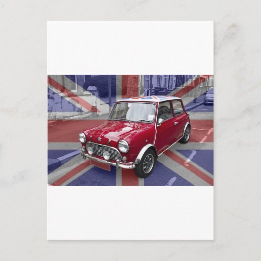 British Classic Mini car Briefkaart (Voorkant)