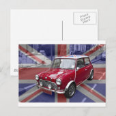 British Classic Mini car Briefkaart (Voorkant / Achterkant)