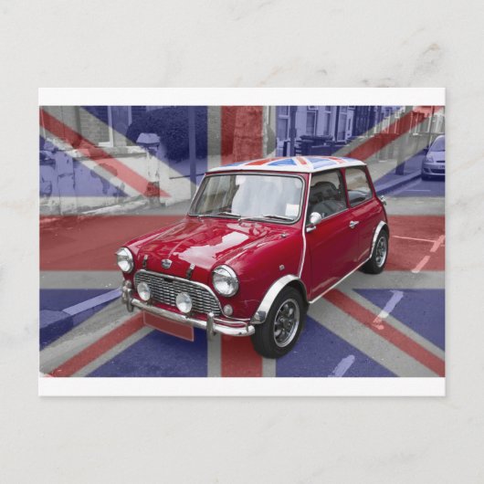 British Classic Mini car Briefkaart (Voorkant)